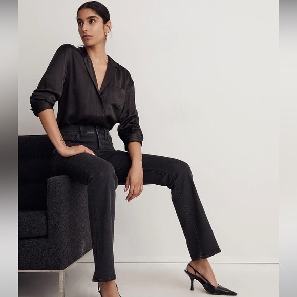 Madewell NWT Skinny Roadtripper Flare Jeans Size 29 in Bellhaven Wash: Slit-Hem - Picture 3 of 9